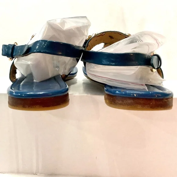 BLUE COACH CATERINE PATENT LEATHER  T STRAP  SANDALS SZ 6B - Picture 15 of 16